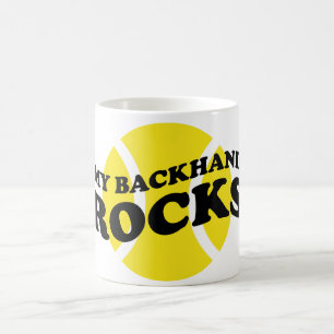 スローガンことわざ付きテニスおもしろいマグ贈り物 コーヒーマグカップ