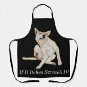 スローガンでかき絵画つく痒い犬 エプロン (正面)