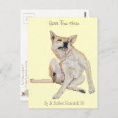 スローガンで絵画かゆい犬がおもしろい引く ポストカード (正面/裏面)