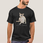 スローガンで絵画かゆい犬がおもしろい引く Tシャツ (正面)