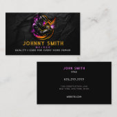 スローガンの名刺を歓迎 名刺 (正面/裏面)