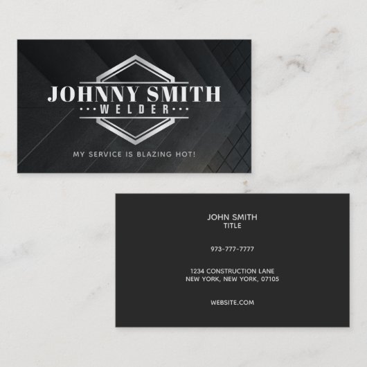 スローガンの名刺を歓迎 名刺 (正面/裏面)