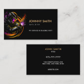 スローガンの名刺を歓迎 名刺 (正面/裏面)