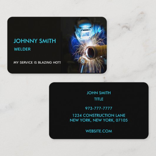 スローガンの名刺を歓迎 名刺 (正面/裏面)