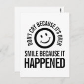 スローガンはがきだからって泣くなスマイル ポストカード (正面/裏面)