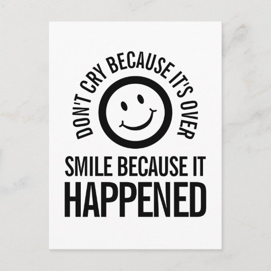 スローガンはがきだからって泣くなスマイル ポストカード (正面)