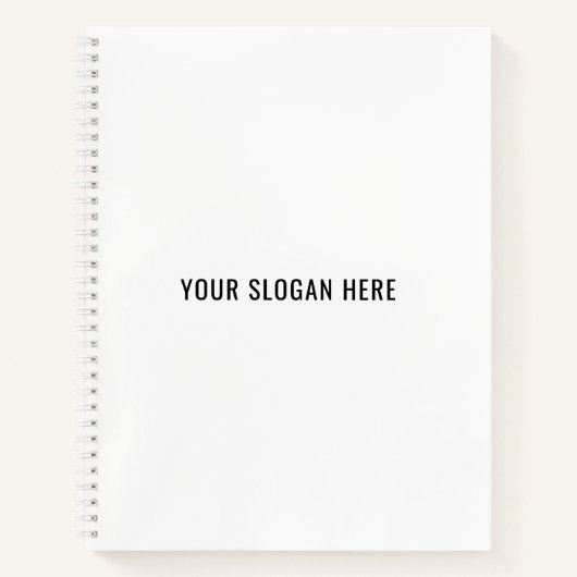 スローガンまたは引用文をミニマリストに追加モダン ノートブック (正面)