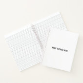 スローガンまたは引用文をミニマリストに追加モダン ノートブック (内部)