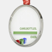 スローガンをリサイクルする破壊 メタルオーナメント (左)