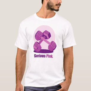 スローガンを用いる深刻なピンク Tシャツ
