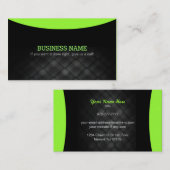 スローガンを用いる黒くシンプルな名刺 名刺 (正面/裏面)