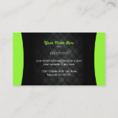 スローガンを用いる黒くシンプルな名刺 名刺 (裏面)