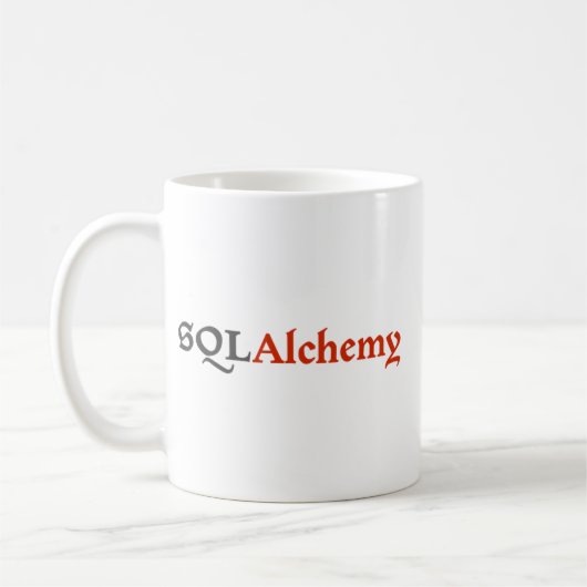 スローガンを用いるSQLAlchemyのマグ コーヒーマグカップ (左)