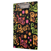 スローガンアートの平和と愛 クリップボード (左)