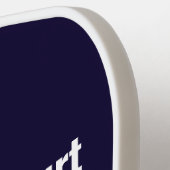 スローガンエレガントネイビーブルー&ホワイト | モノグラモダンム ピックルボールラケット (左詳細)