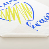 スローガンスラバウクレニグローリートゥウクライナハート シェルパブランケット (3/4)