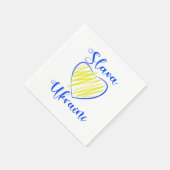 スローガンスラバウクレニグローリートゥウクライナハート スタンダードカクテルナプキン (角)