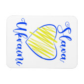 スローガンスラバウクレニグローリートゥウクライナハート マグネット (横)