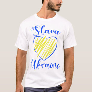 スローガンスラバウクレニグローリートゥウクライナハート Tシャツ
