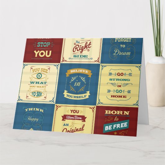 スローガンタイポグラフィ サンキューカード (正面)