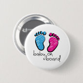 スローガンベビーオンボード – meisjeのベビージョン 缶バッジ (正面&裏面)