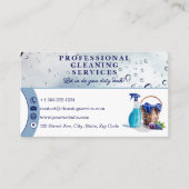 スローガン付きプロフェッショナル清掃業務 名刺 (正面)