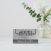 スローガン付き給排水衛生設備配管名刺 名刺 (スタンド正面)