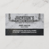 スローガン付き給排水衛生設備配管名刺 名刺 (正面)