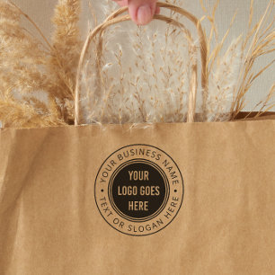 スローガン付カスタムきモダンラウンドビジネスロゴ セルフインキングスタンプ