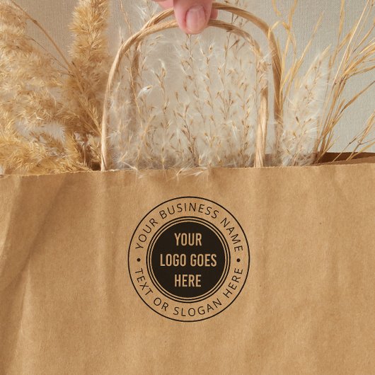 スローガン付カスタムきモダンラウンドビジネスロゴ セルフインキングスタンプ