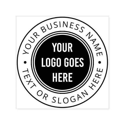 スローガン付カスタムきモダンラウンドビジネスロゴ セルフインキングスタンプ (デザイン)