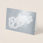 スローガン信じ文字図 箔カード (正面)