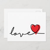 スローガン愛。Valentijnsdag wenskaartはハーツに出会った。 ポストカード (正面/裏面)