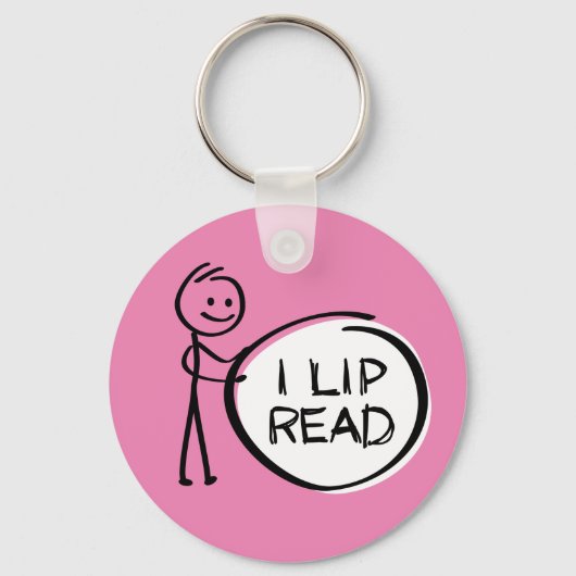 スローガン読を口に出す読。Ik kan lip lezen。 キーホルダー (正面)
