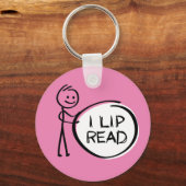 スローガン読を口に出す読。Ik kan lip lezen。 キーホルダー (正面)