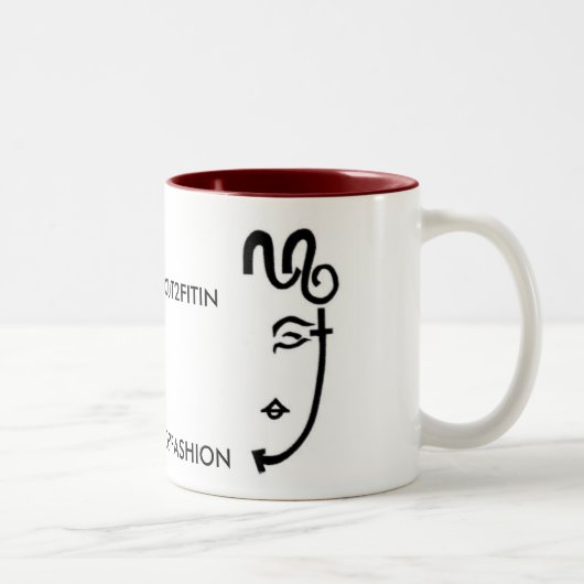 スローガン1&2のロゴのマグ ツートーンマグカップ (右)