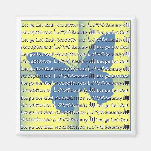 スローガン・バタフライ マグネット (正面)