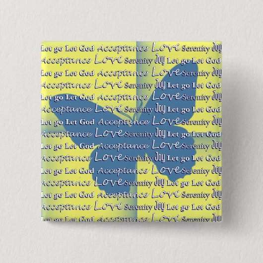 スローガン・バタフライ 缶バッジ (正面)