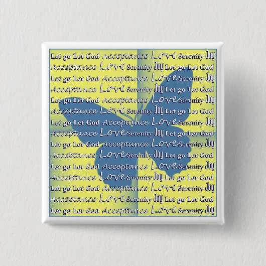 スローガン・バタフライ 缶バッジ (正面)