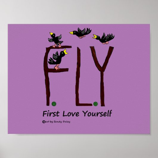 スローガンFLY First Love Yourself ポスター (正面)
