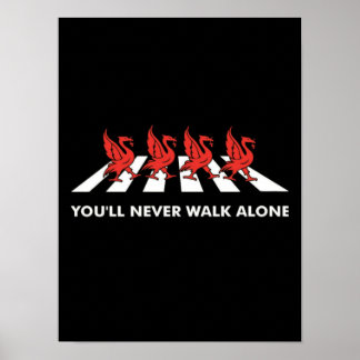 スローガンFootball Liverpool "Yoll Never Walk Alone" ポスター