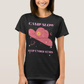 スローキャンプ 星空の下で眠る キャンプリトリート Tシャツ (正面)