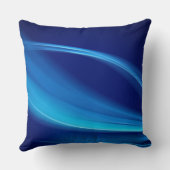 スロークッション – 抽象芸術澄んブルー クッション (裏面)