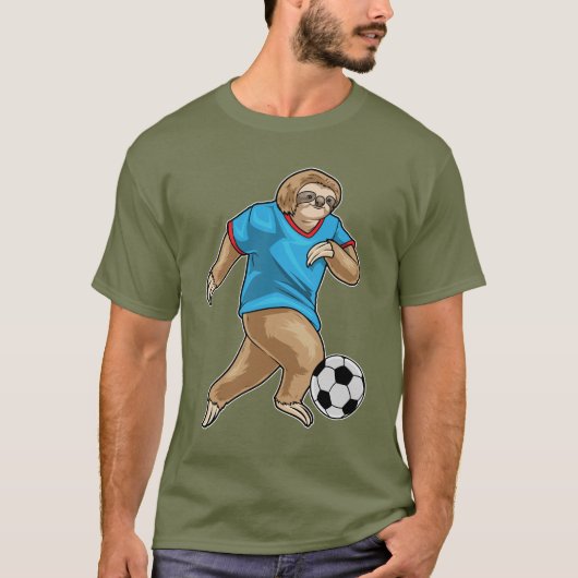 スローサッカー選手 サッカー Tシャツ (正面)
