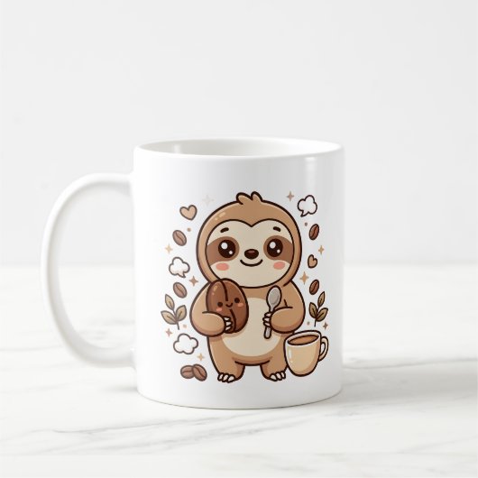 スロージビーン かわいい コーヒーマグ コーヒーマグカップ (左)
