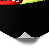 スロージャムおもしろいミュージックカタツムリPUNダークブルー ポスター (角)