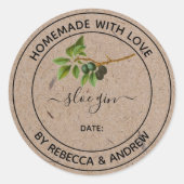 スロージンクラフトカラーホームメイドウィズラブ ラウンドシール (正面)