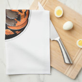 スロースかぼちゃのハロウィーンステッカー特大Tシャツ キッチンタオル (四つ折り)