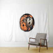 スロースかぼちゃのハロウィーンステッカー特大Tシャツ タペストリー (インサイチュ(横))