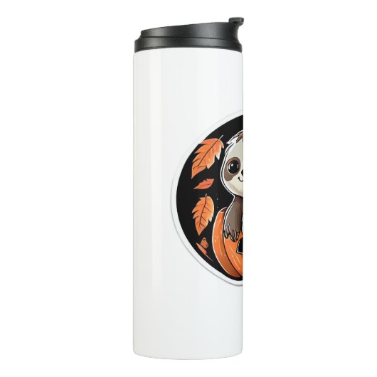 スロースかぼちゃのハロウィーンステッカー特大Tシャツ タンブラー (回転左)